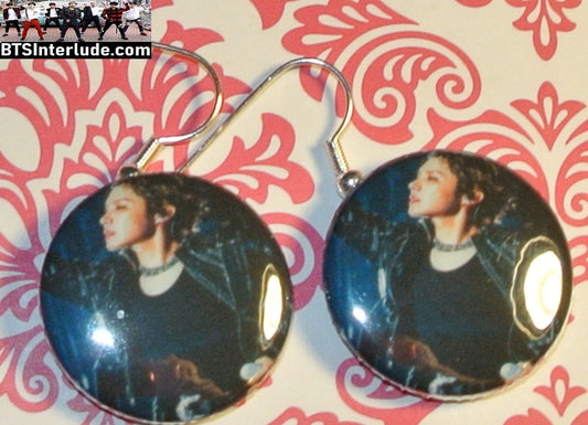 BTS EARRINGS BUTTON J-HOPE JUNG HOSEOK 정호석 2 IN 1 ARIRANG PROFILE PIERCED OR CLIPS HOBI JHOPE DANGLE DROP