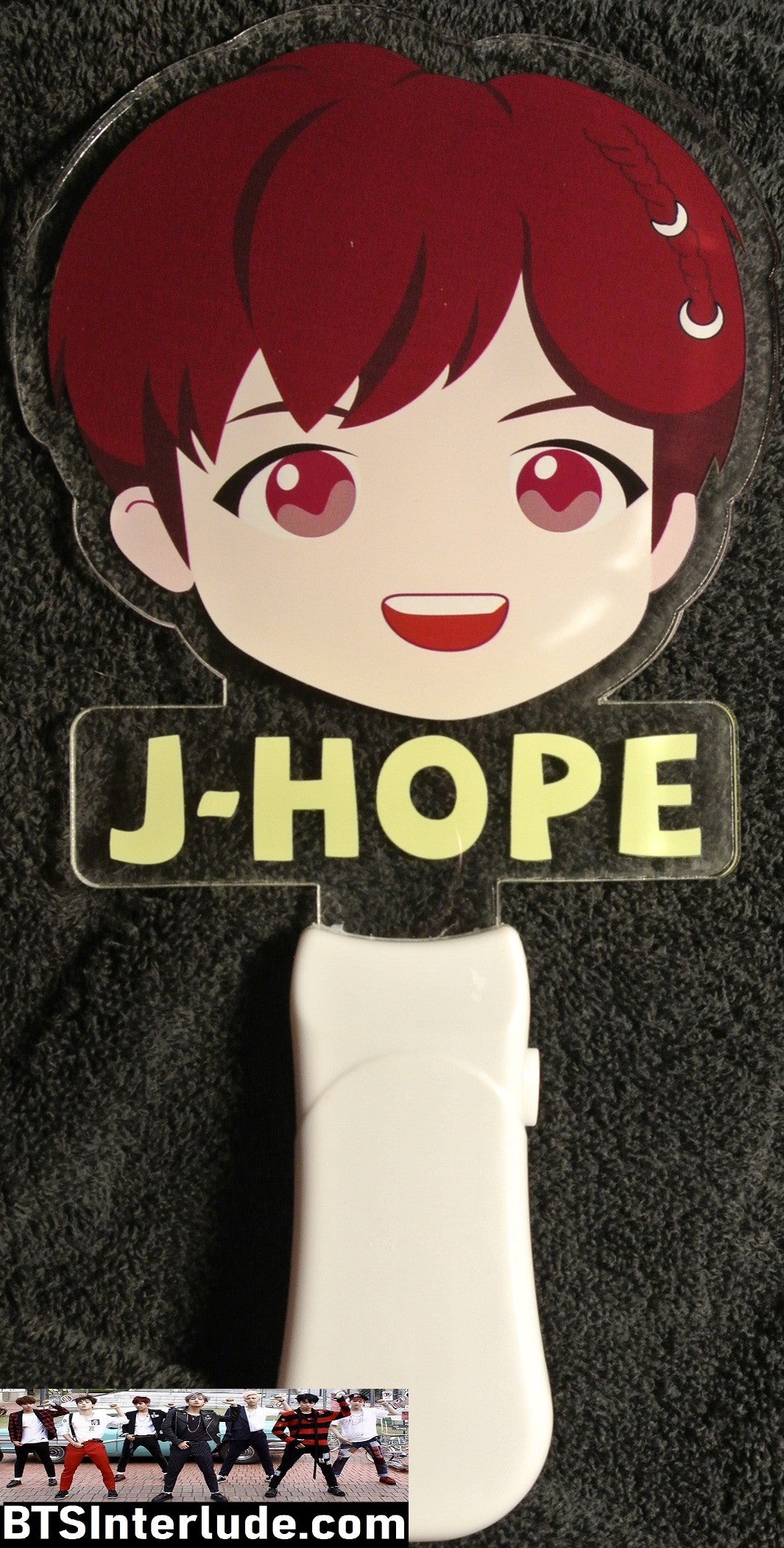 BTS SLOGAN LIGHT UP COLOR J-HOPE JUNG HOSEOK 정호석 CHIBI RED HAIR 8 COLOR SIGN FANSITE BANNER LIMITED EDITION