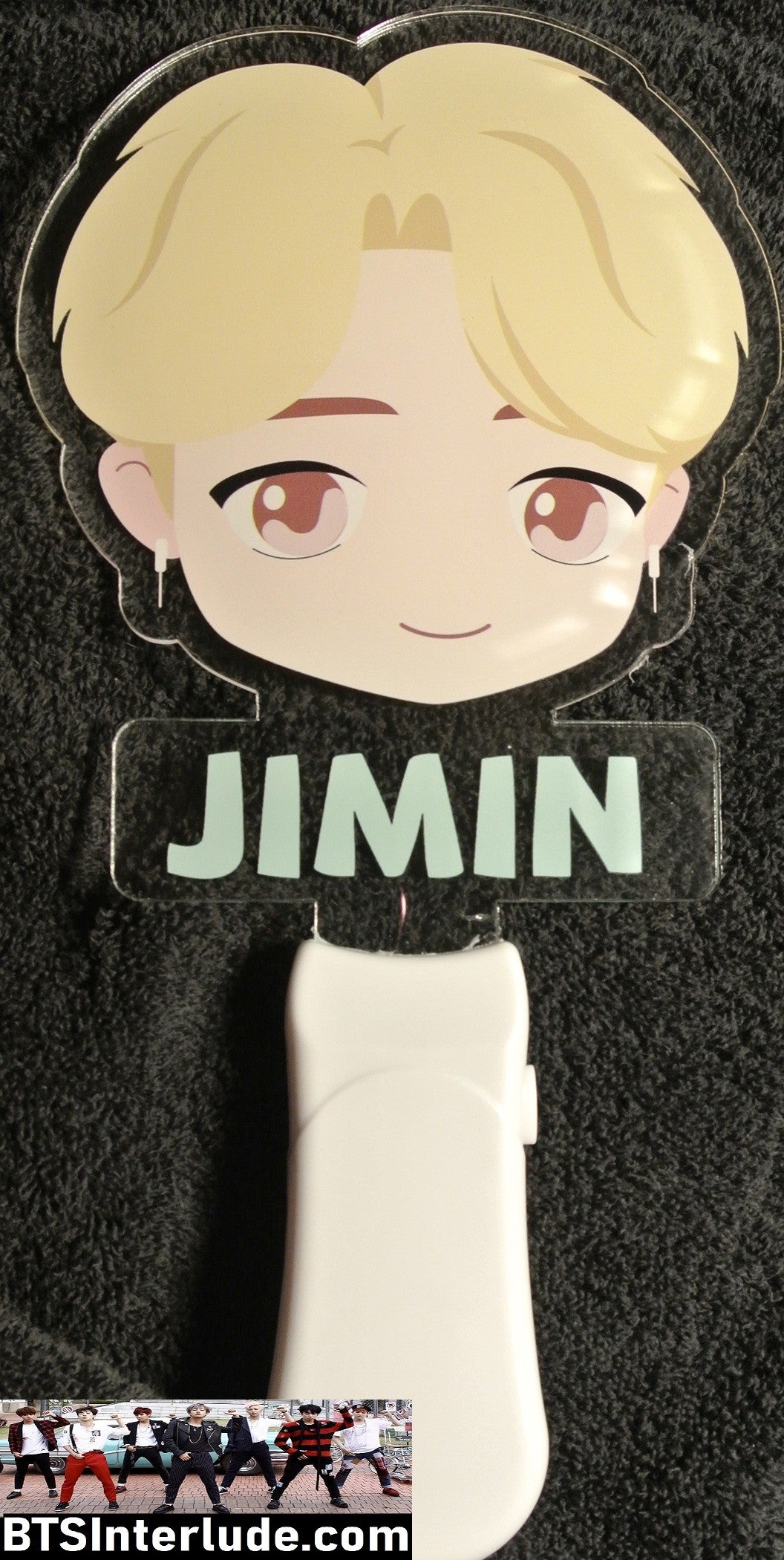 BTS SLOGAN LIGHT UP COLOR JIMIN PARK JIMIN 박지민 CHIBI BLOND HAIR 8 COLOR SIGN FANSITE BANNER LIMITED EDITION