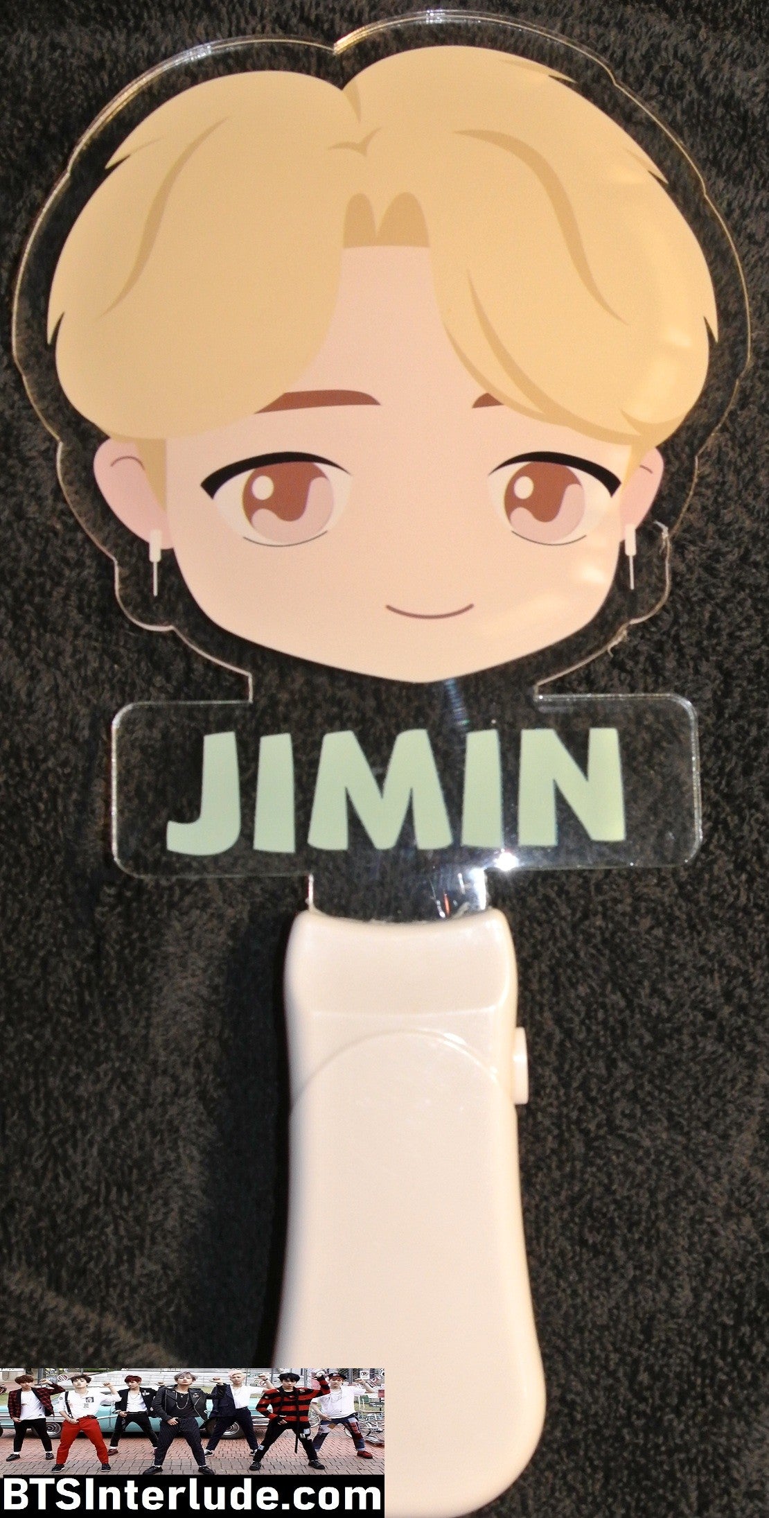 BTS SLOGAN LIGHT UP COLOR JIMIN PARK JIMIN 박지민 CHIBI BLOND HAIR 8 COLOR SIGN FANSITE BANNER LIMITED EDITION