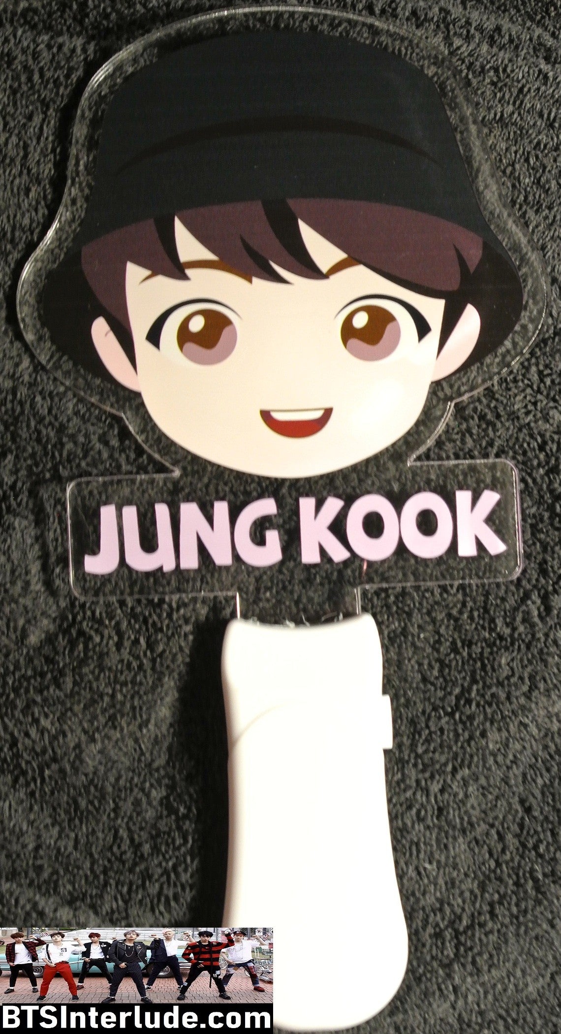 BTS SLOGAN LIGHT UP COLOR JEON JUNGKOOK 전정국 CHIBI BUCKET HAT 8 COLOR SIGN FANSITE BANNER LIMITED EDITION