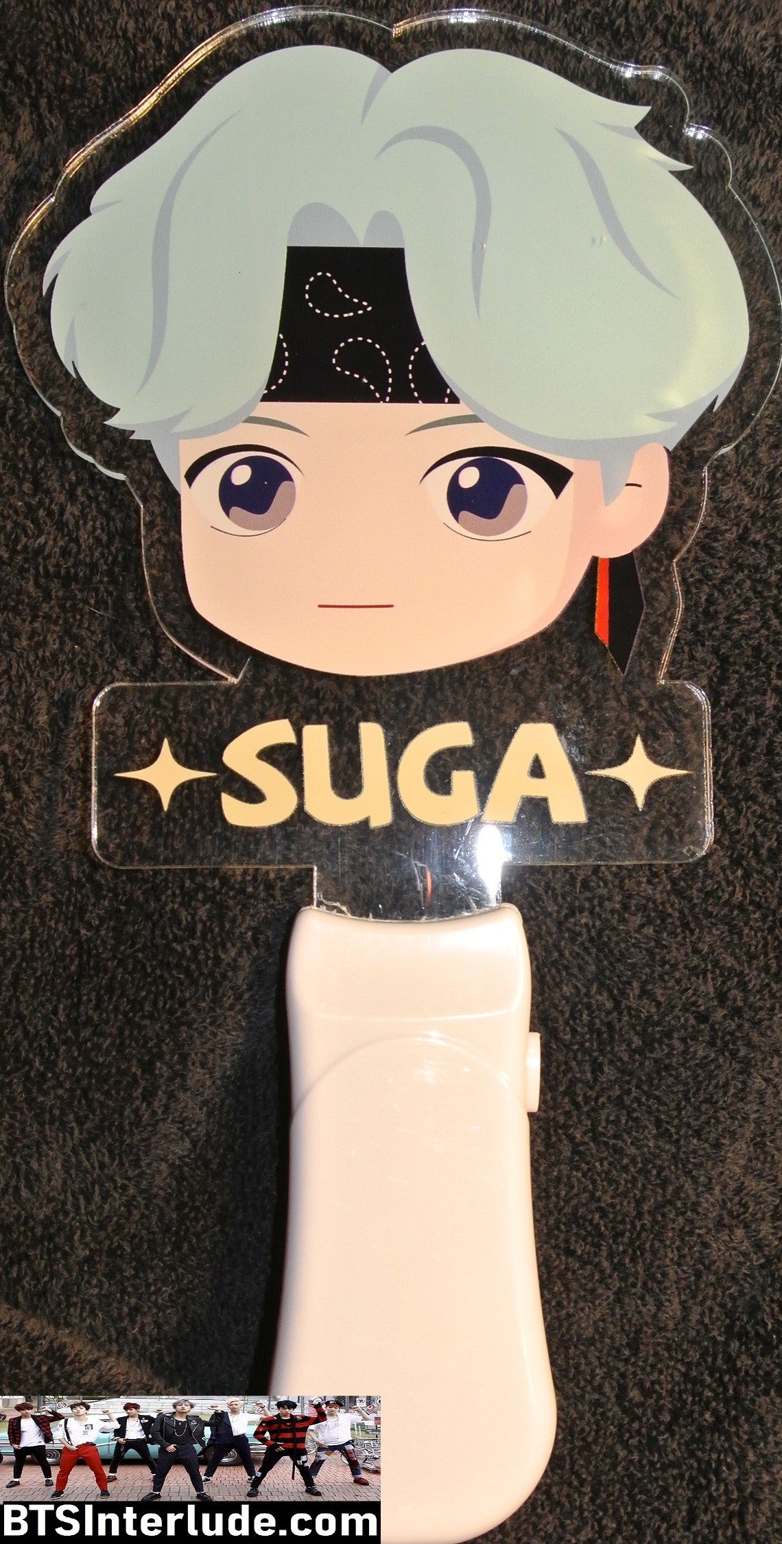 BTS SLOGAN LIGHT UP COLOR SUGA MIN YOONGI 민윤기 MINT YOONGI HEADBAND BANDANA MIC DROP 8 COLOR SIGN FANSITE BANNER LIMITED EDITION