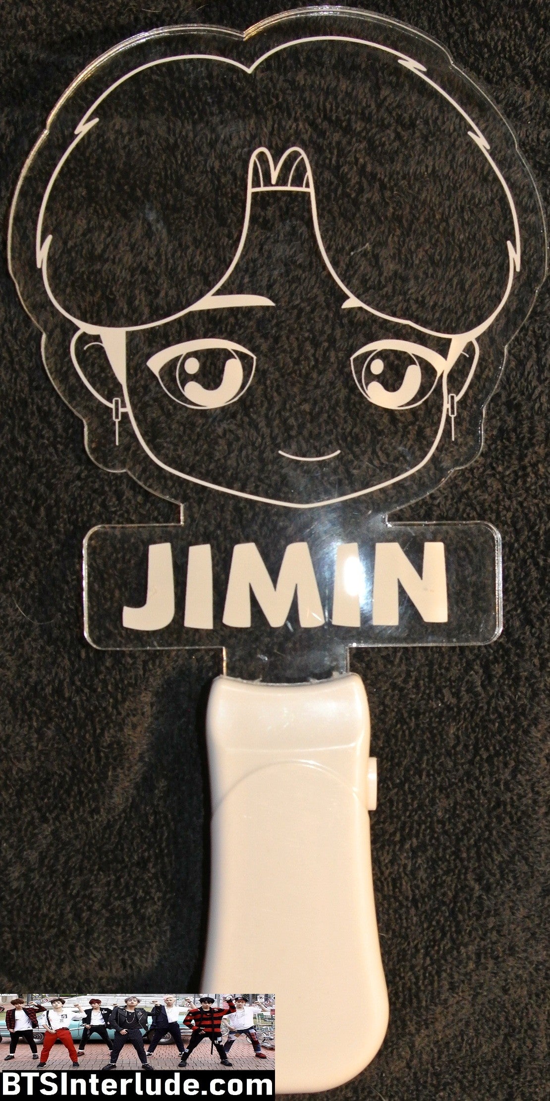 BTS SLOGAN LIGHT UP JIMIN PARK JIMIN 박지민 CHIBI 8 COLOR SIGN FANSITE BANNER LIMITED EDITION