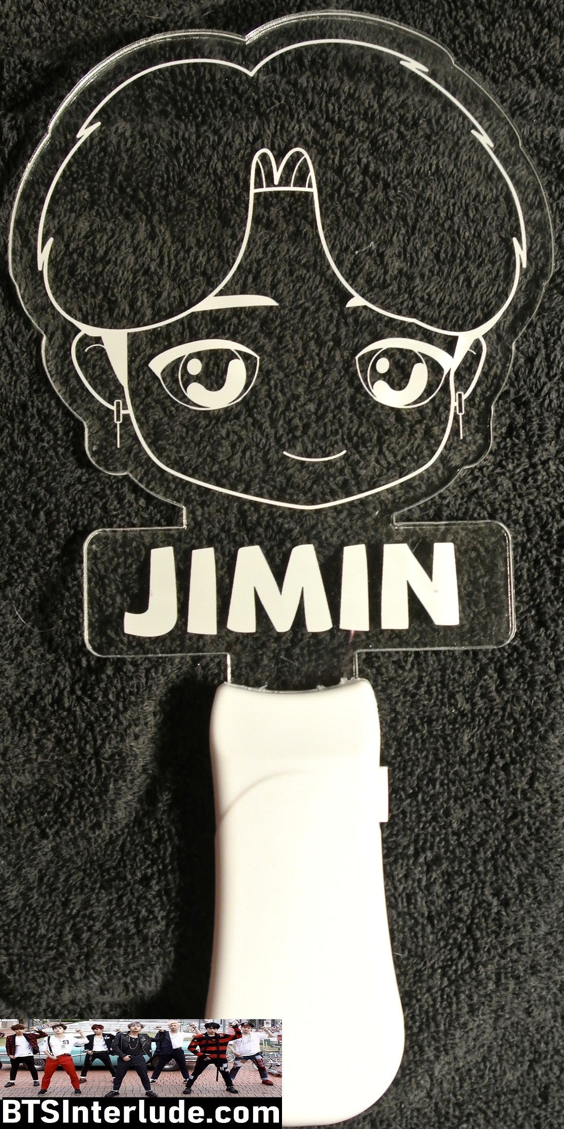 BTS SLOGAN LIGHT UP JIMIN PARK JIMIN 박지민 CHIBI 8 COLOR SIGN FANSITE BANNER LIMITED EDITION