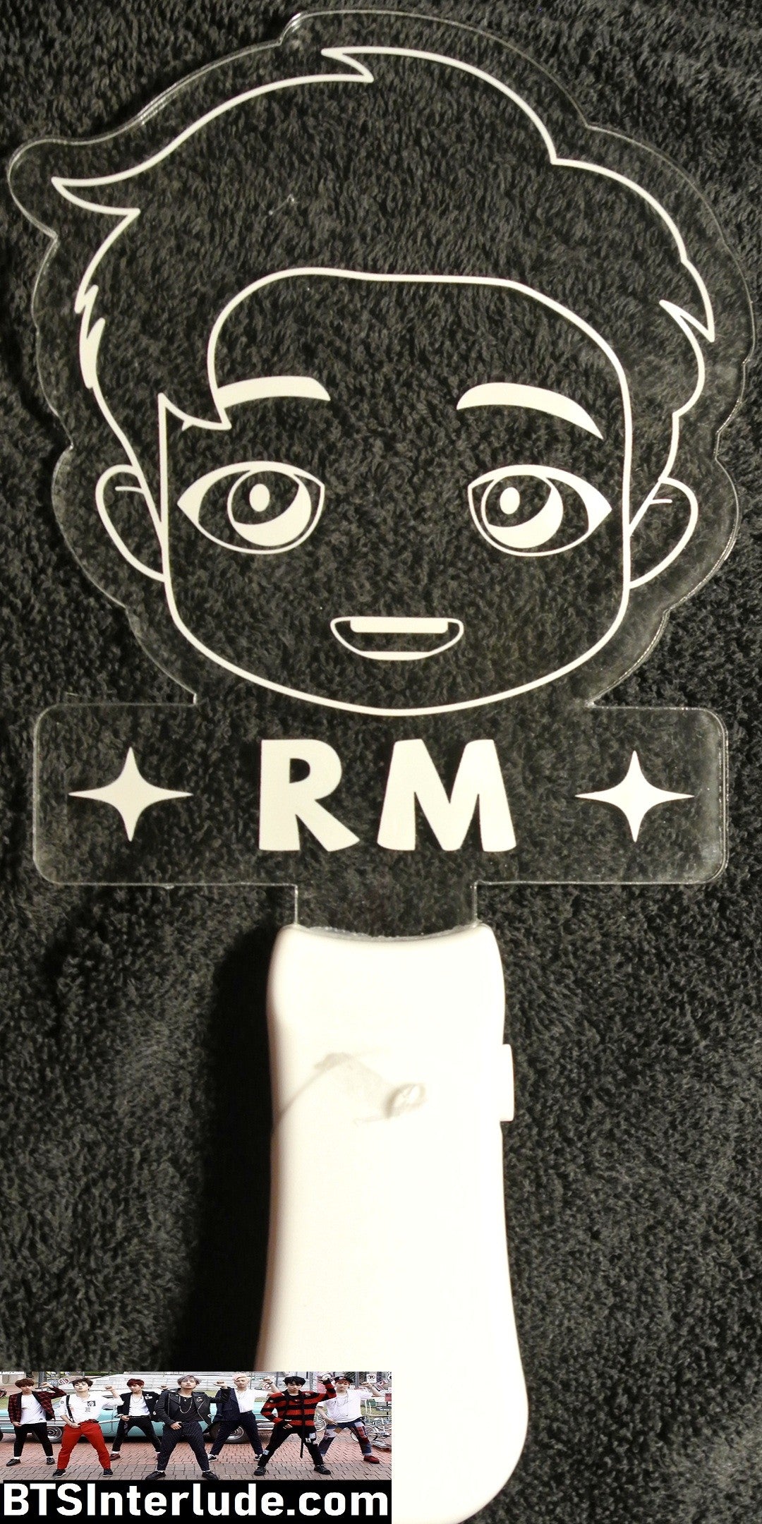 BTS SLOGAN LIGHT UP RM KIM NAMJOON 김남준 CHIBI 8 COLOR SIGN FANSITE BANNER LIMITED EDITION