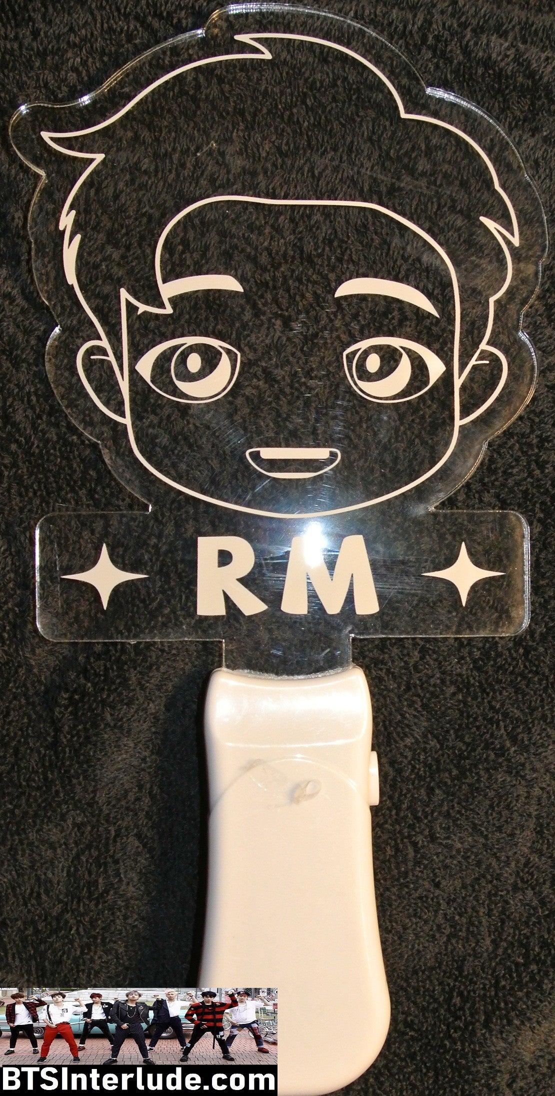 BTS SLOGAN LIGHT UP RM KIM NAMJOON 김남준 CHIBI 8 COLOR SIGN FANSITE BANNER LIMITED EDITION