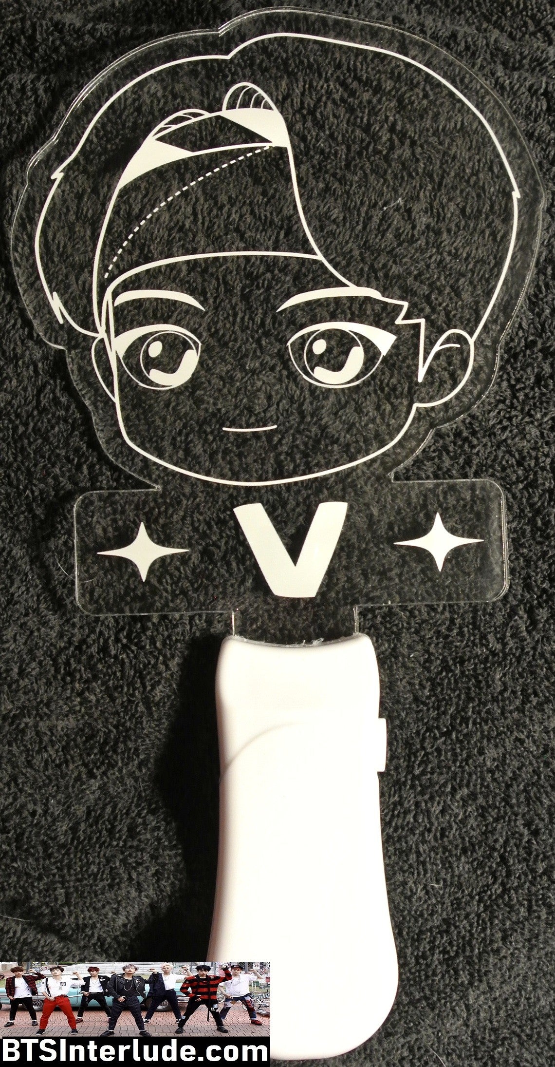 BTS SLOGAN LIGHT UP V KIM TAEHYUNG 김태형 CHIBI MIC DROP HEADBAND BANDANA 8 COLOR SIGN FANSITE BANNER LIMITED EDITION