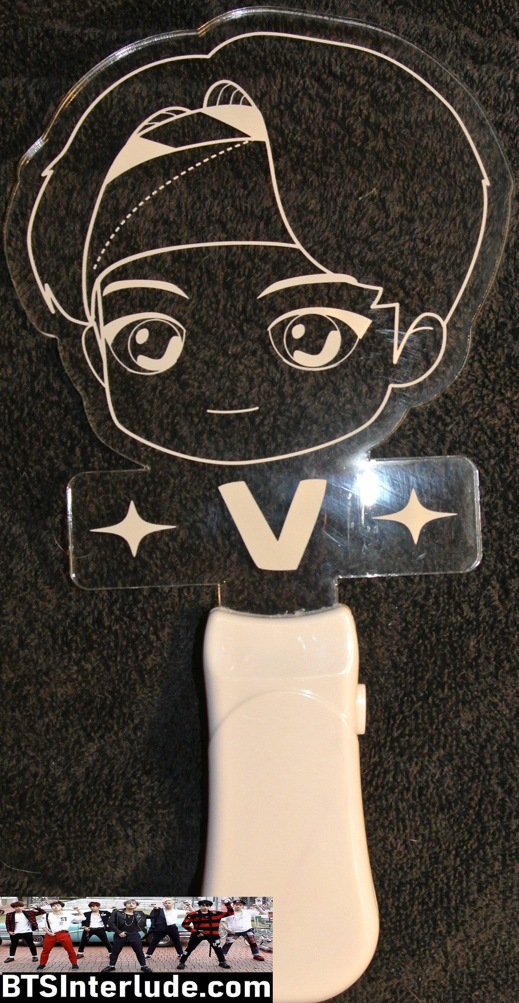 BTS SLOGAN LIGHT UP V KIM TAEHYUNG 김태형 CHIBI MIC DROP HEADBAND BANDANA 8 COLOR SIGN FANSITE BANNER LIMITED EDITION