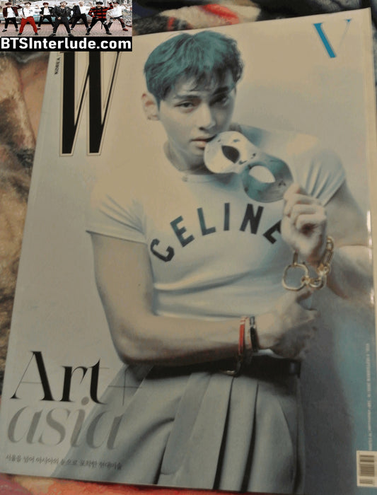 BTS MAGAZINE OFFICIAL V KIM TAEHYUNG 김태형 W KOREA VOL 9 SILVER MASK CELINE SHIRT SEPTEMBER 2025 OFFICIAL MERCHANDISE