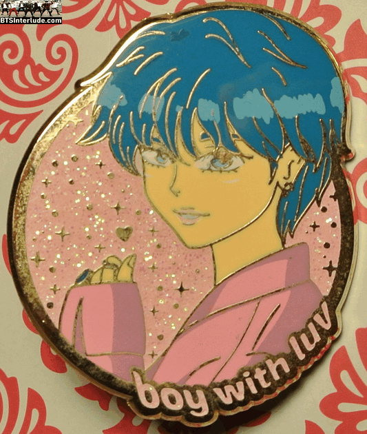 BTS PIN ENAMEL GOLD V KIM TAEHYUNG 김태형 BOY WITH LUV ANIME MV BEGINNING OTAKU PINS BADGE BUTTON