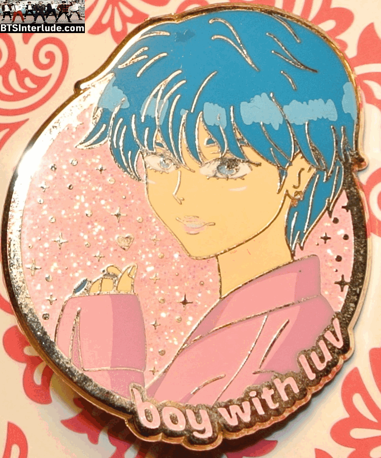 BTS PIN ENAMEL GOLD V KIM TAEHYUNG 김태형 BOY WITH LUV ANIME MV BEGINNING OTAKU PINS BADGE BUTTON