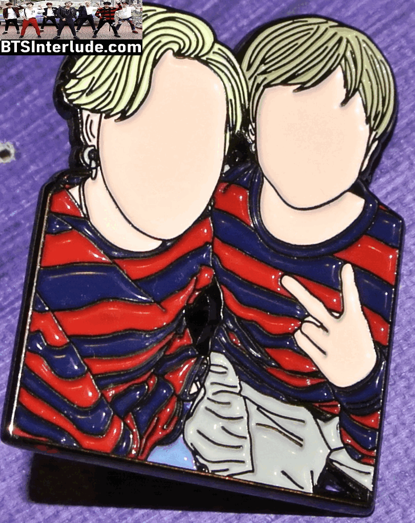 BTS PIN ENAMEL GUNMETAL SUB-UNIT PARK JIMIN RM KIM NAMJOON RED BLACK SHIRTS JUNGSH00KIEEE PINS BADGE BUTTON