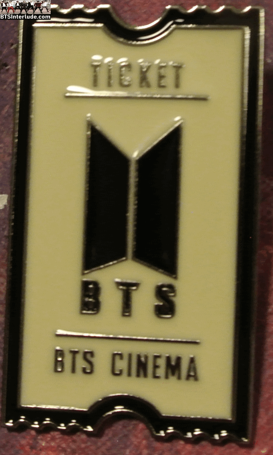BTS PIN ENAMEL SILVER OFFICIAL GROUP BTS CINEMA MOVIE TICKET 5TH ARMY MEMBERSHIP BOX 방탄소년단 JUNGKOOK V JIMIN RM J-HOPE SUGA JIN BADGE BUTTON OFFICIAL MERCHANDISE