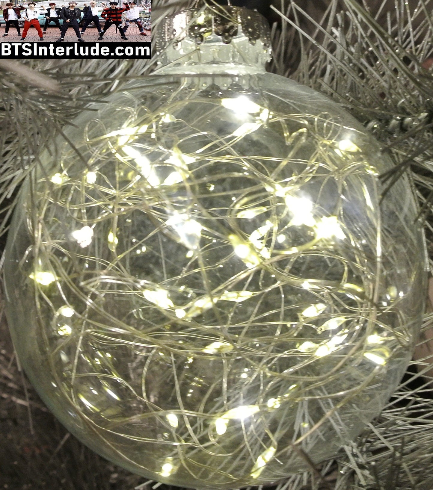 BTS CHRISTMAS ORNAMENT GLASS 4 INCH PARK JIMIN 박지민 ARIRANG TAN SHIRT BLOND PRINCE LIMITED EDITION